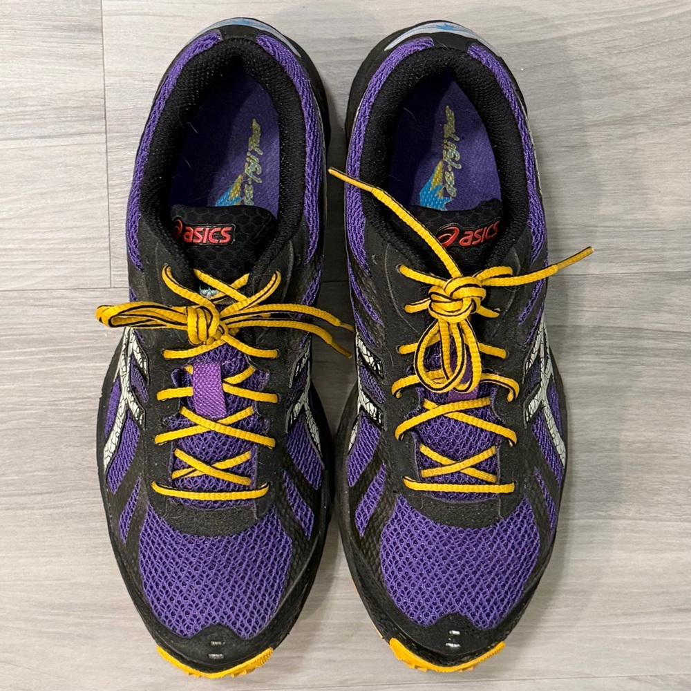 ASICS Women's Gel Fuji Racer Purple & Yellow Running Shoe - Picture 3 of 7